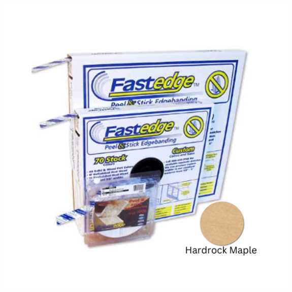 PVC 15/16 Fastedge PSA Hard Rock Maple 50' Roll - Peel and Stick Roll